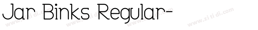 Jar Binks Regular字体转换